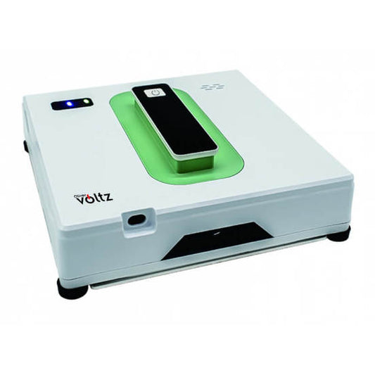 Assistant fenêtre CrystalClear – robot lave-vitres sur fond blanc