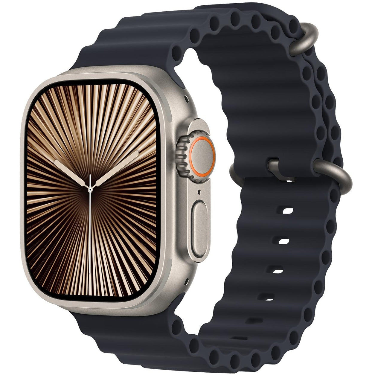 Montre connectée HK10 Ultra-A, boîtier argent et bracelet noir
