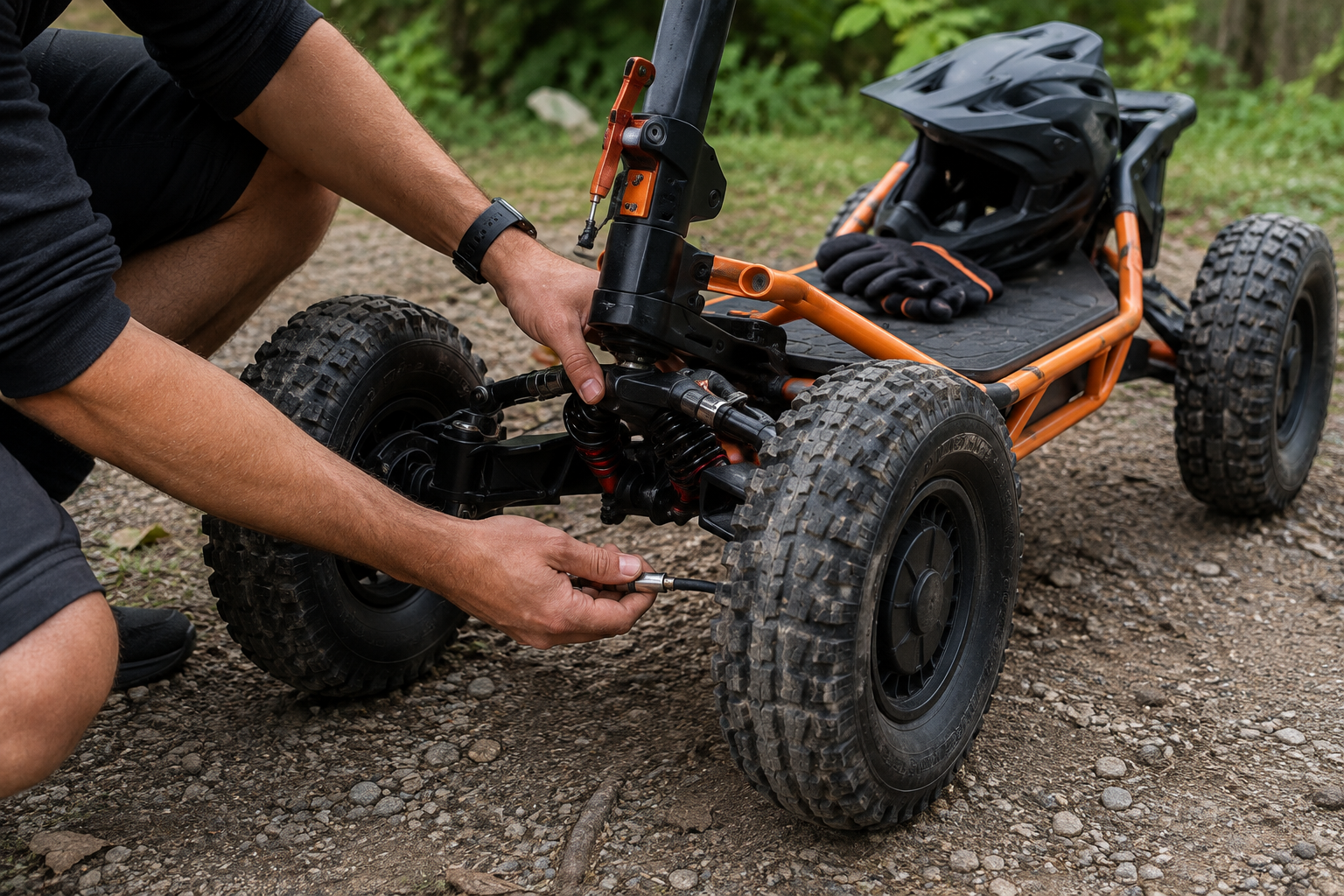 Contrôle des pneus et de la suspension d’un VEE-HOP 4x4