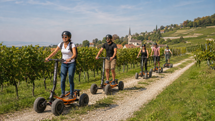 Randonnée guidée Ride & Wine en VEE-HOP 4x4 au cœur des vignes vaudoises