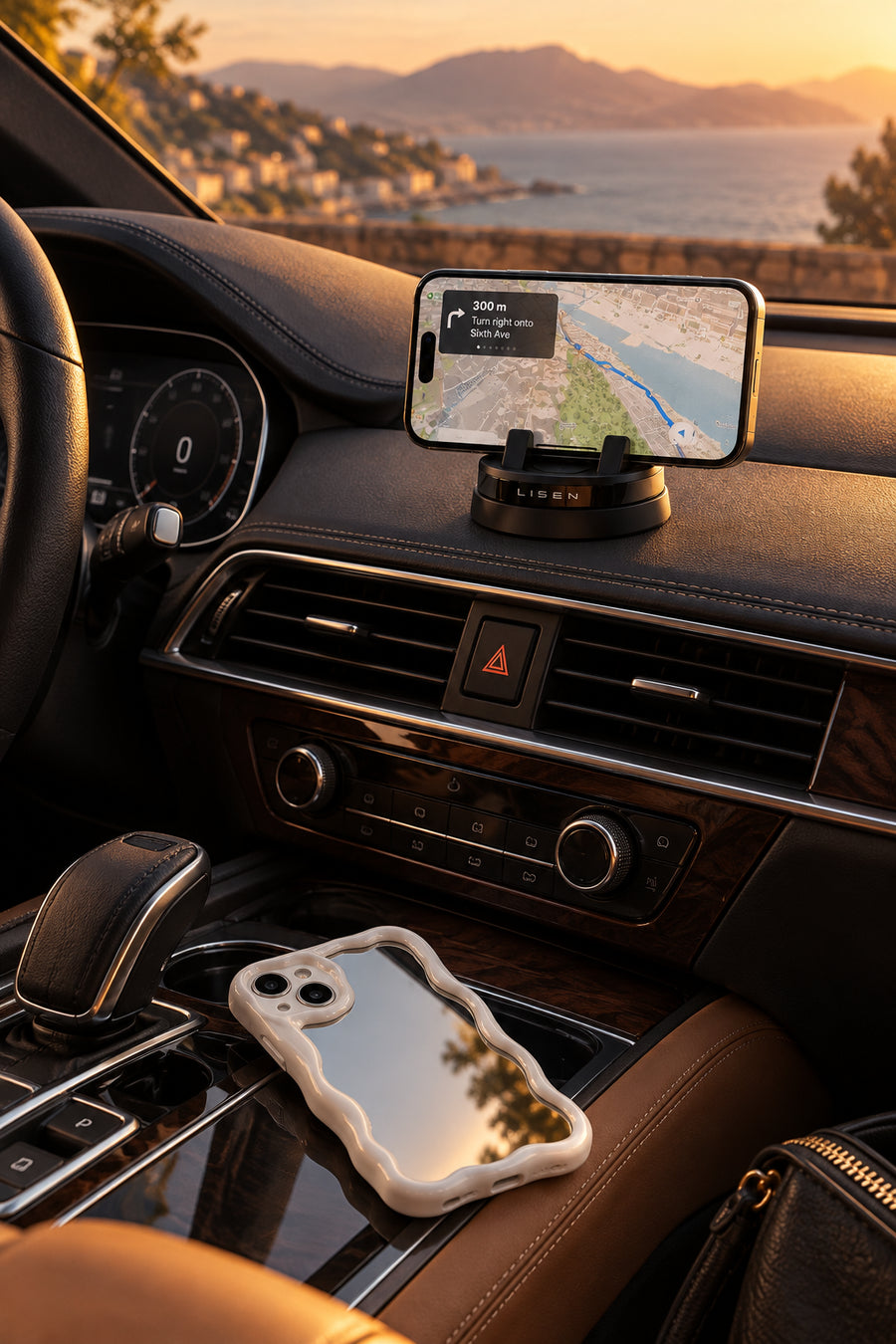 Support voiture 360° et Étui Miroir Luxe