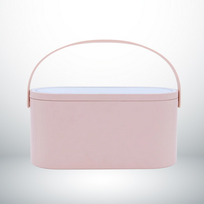 Valise beauté LED fermée coloris rose
