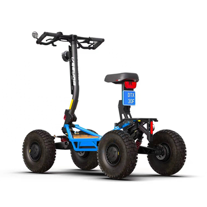 VEE-HOP 4x4 Bleu – version homologuée COC avec selle, éclairage, rétroviseurs et clignotants
