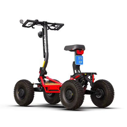 VEE-HOP 4x4 Rouge – version homologuée COC avec selle, éclairage, rétroviseurs et clignotants
