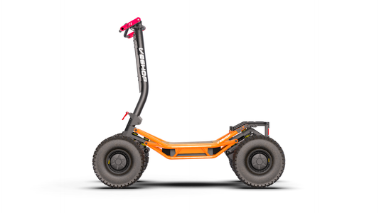 VEE-HOP 4x4 orange – vue de profil sur fond blanc