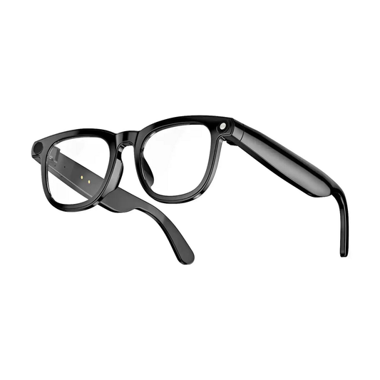 Lunettes intelligentes Vision IA CY01 à verres clairs, vue trois-quarts