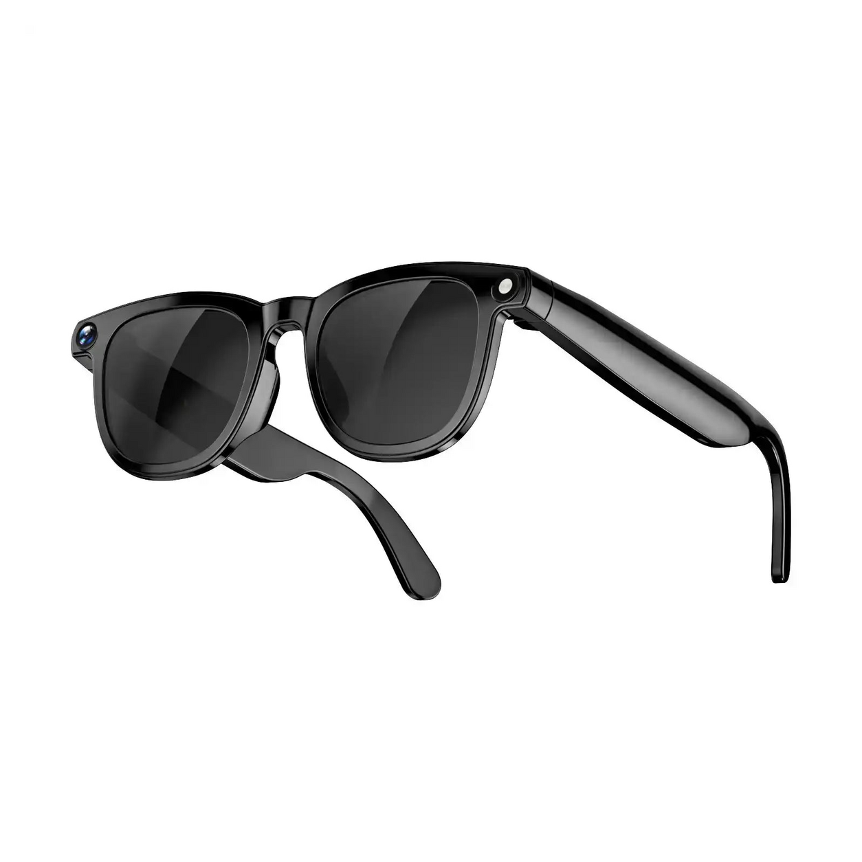 Lunettes intelligentes Vision IA CY01 à verres noirs, vue trois-quarts